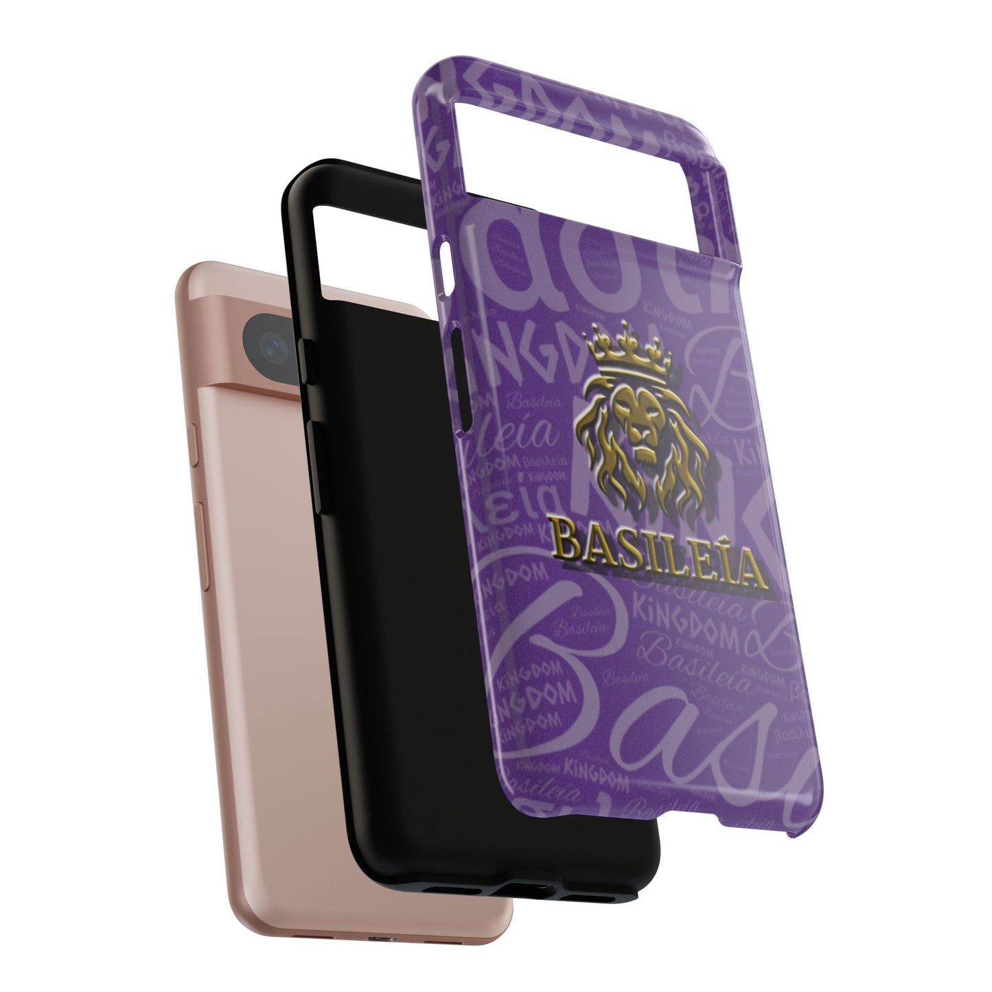 Kingdom of God "Basileía" Google Pixel Purple/Gold Tough Cases (Google Pixel 5, 5G, 6, 6 Pro, 7, 8 and 8 Pro)