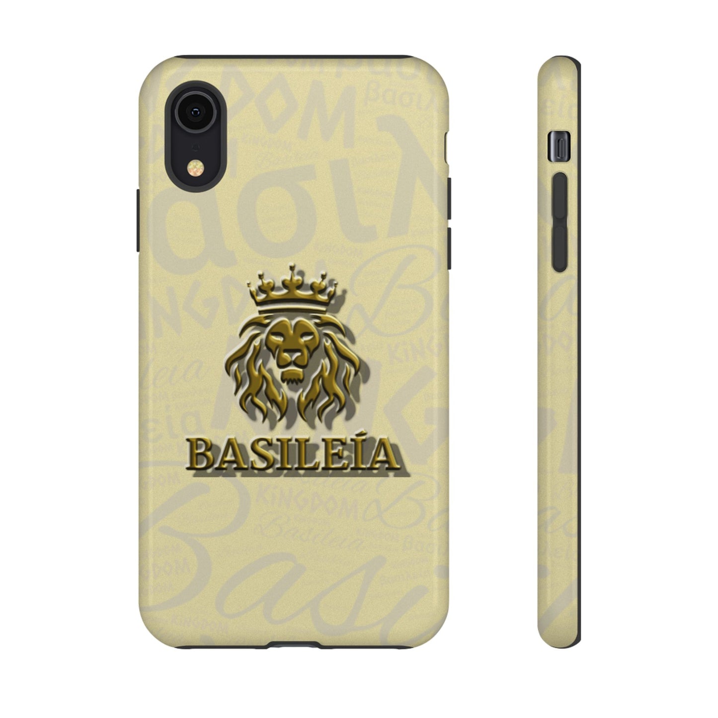Kingdom of God "Basileia" Gold iPhone Tough Cases (including Pro, Plus, Pro Max, Mini, XR, XS series)