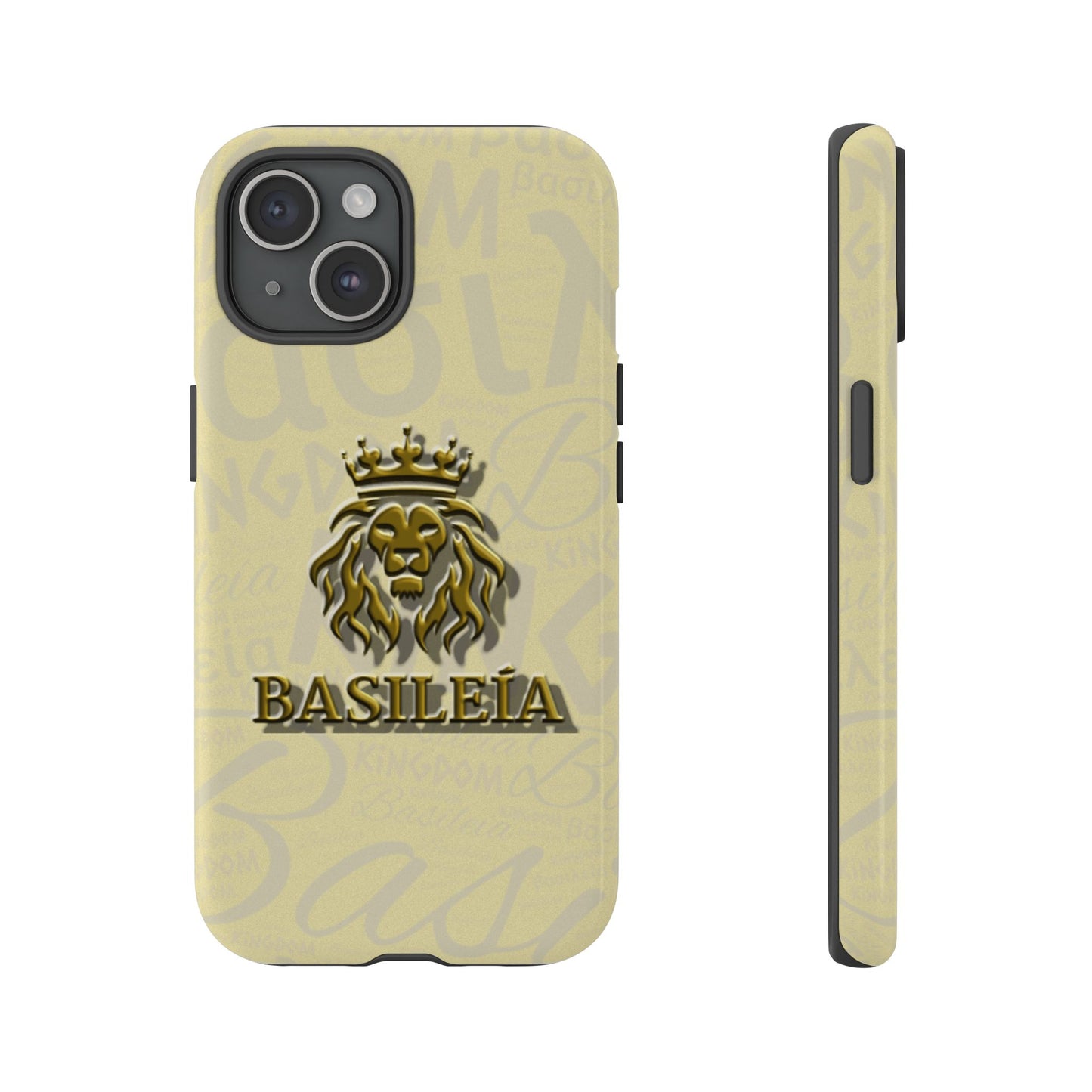Kingdom of God "Basileia" Gold iPhone Tough Cases (including Pro, Plus, Pro Max, Mini, XR, XS series)