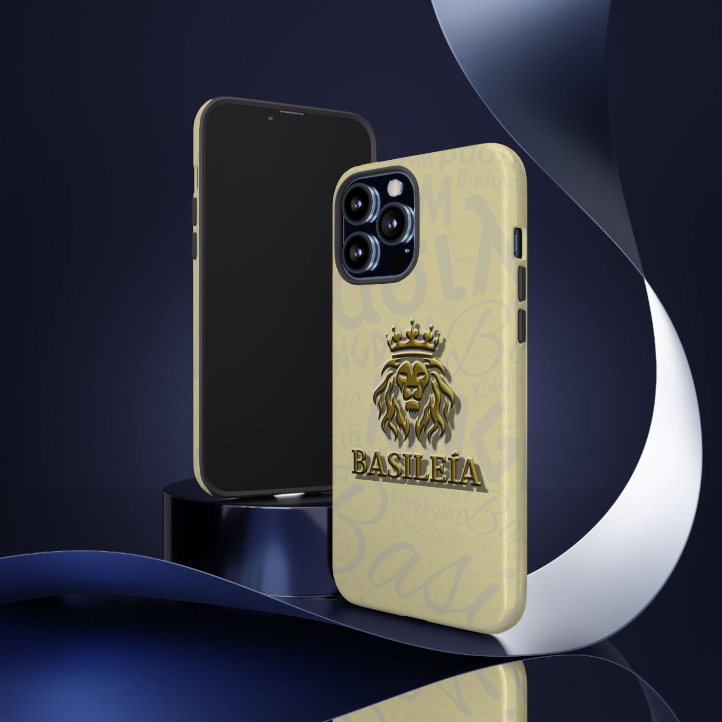 Kingdom of God "Basileia" Gold iPhone Tough Cases (including Pro, Plus, Pro Max, Mini, XR, XS series)