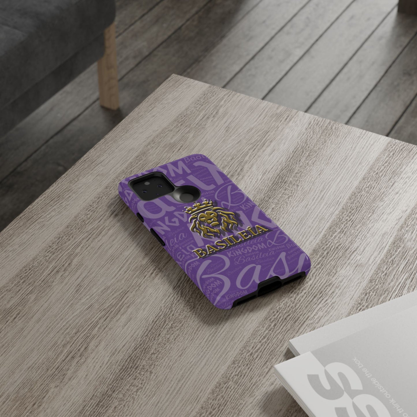 Kingdom of God "Basileía" Google Pixel Purple/Gold Tough Cases (Google Pixel 5, 5G, 6, 6 Pro, 7, 8 and 8 Pro)