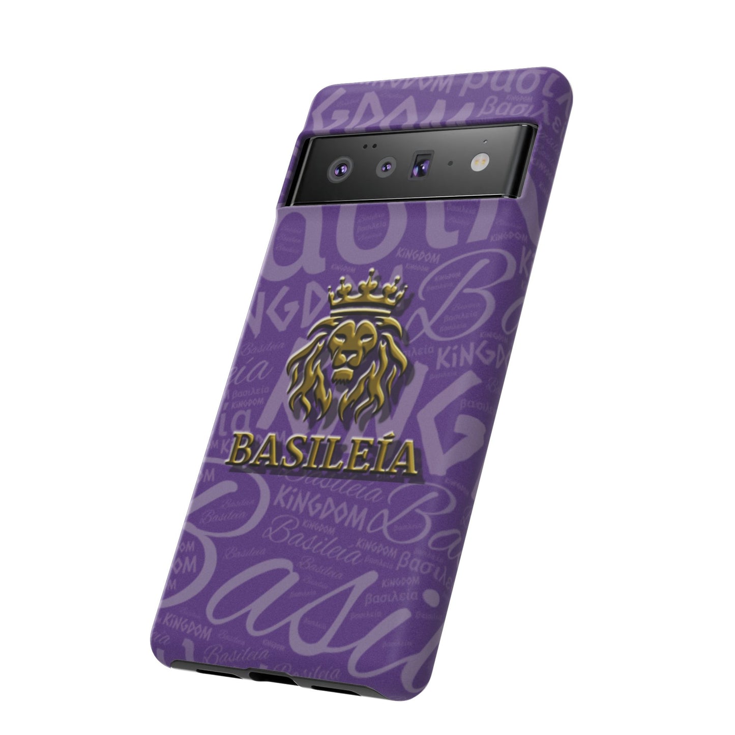 Kingdom of God "Basileía" Google Pixel Purple/Gold Tough Cases (Google Pixel 5, 5G, 6, 6 Pro, 7, 8 and 8 Pro)