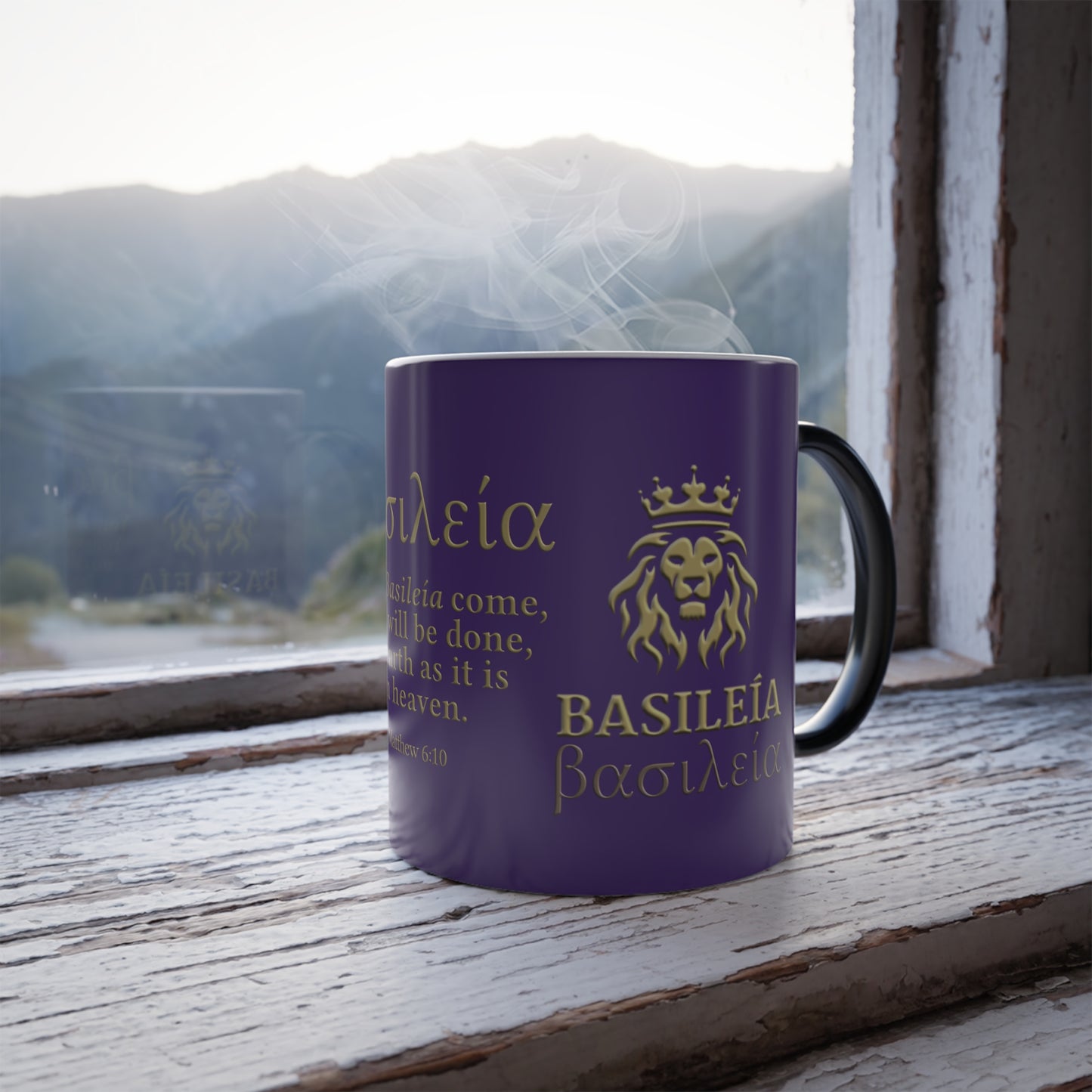 Basileía (God's Kingdom) Color Morphing Mug (Purple)