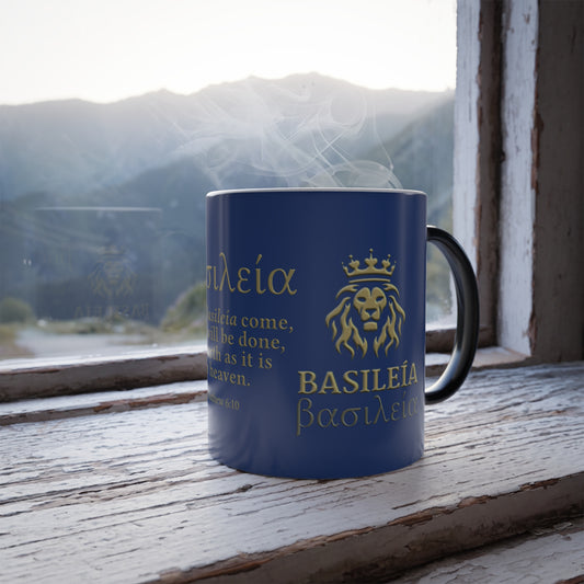 Basileía (God's Kingdom) Color Morphing Mug (Blue)