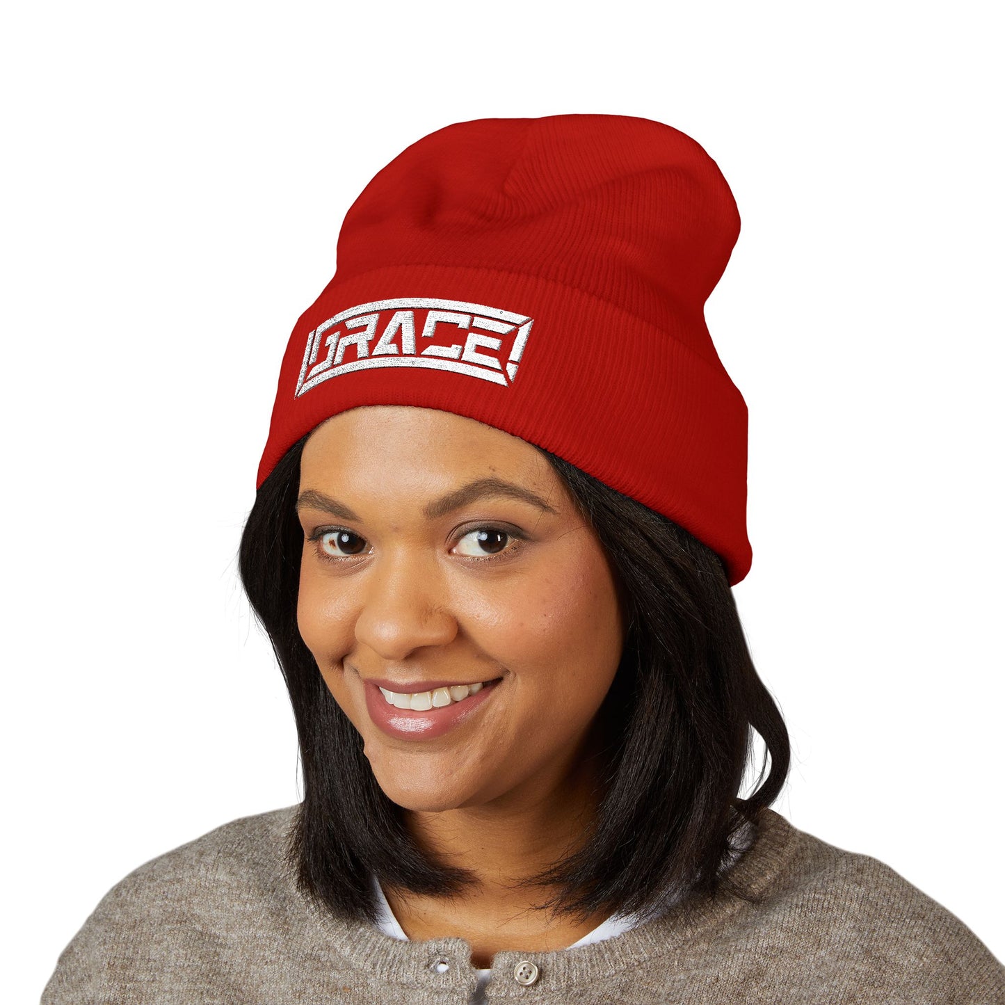 Grace Classic Cuffed Beanie (Embroidered)