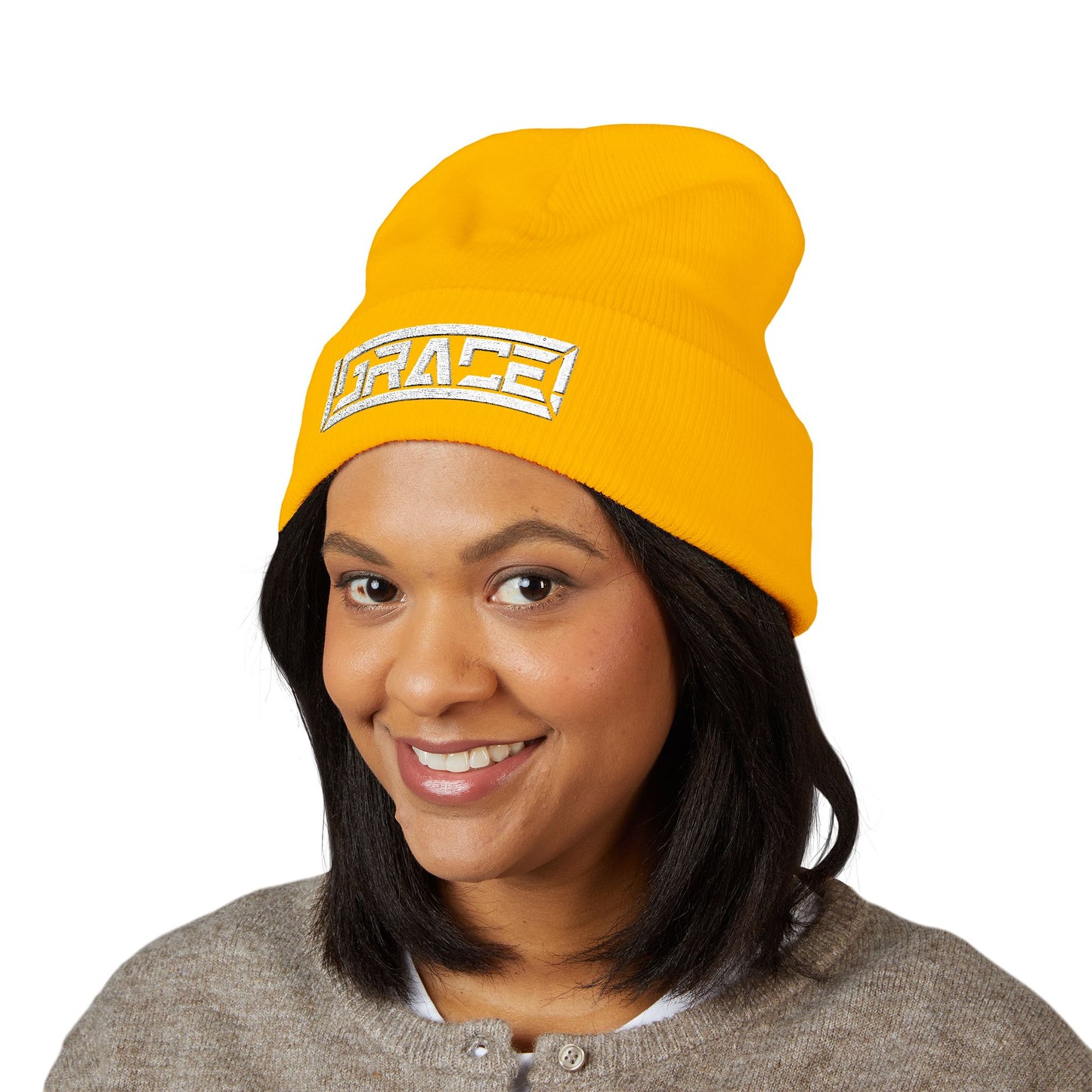 Grace Classic Cuffed Beanie (Embroidered)