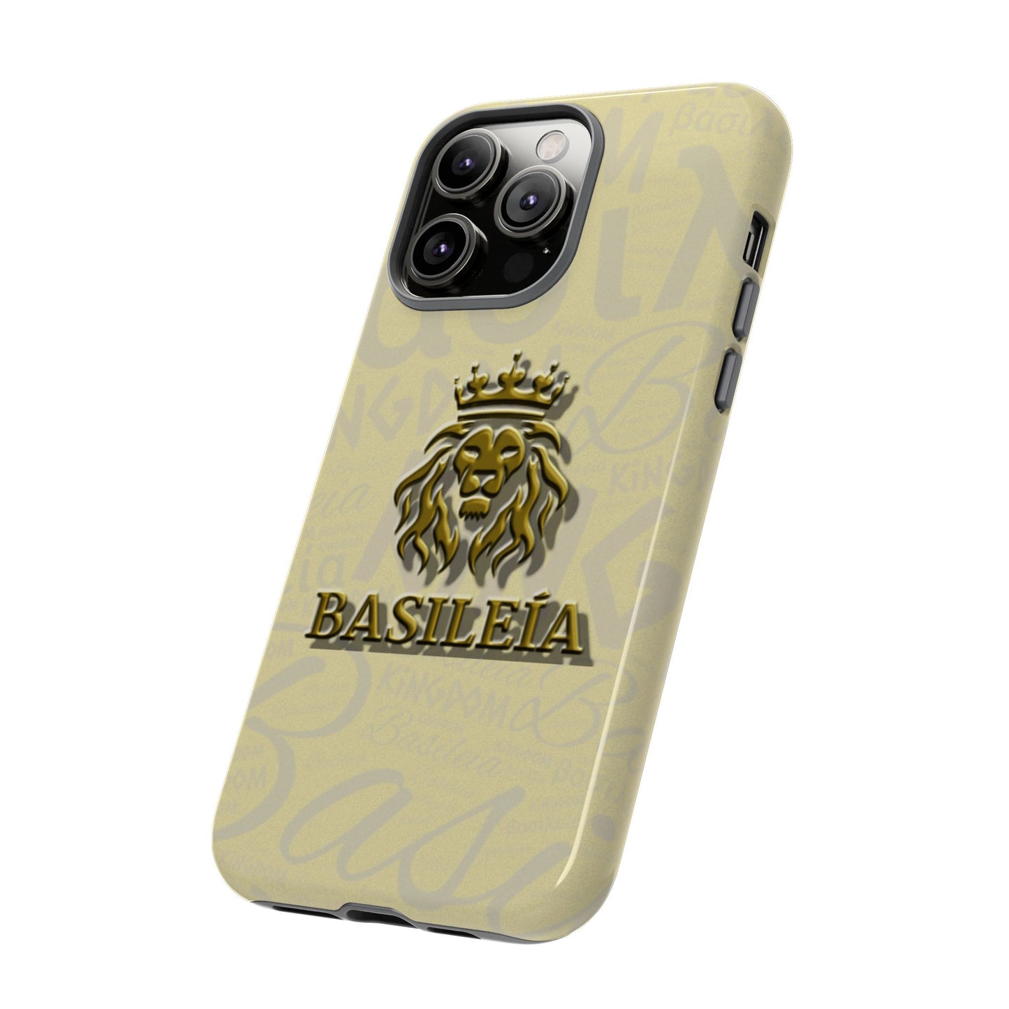 Kingdom of God "Basileia" Gold iPhone Tough Cases (including Pro, Plus, Pro Max, Mini, XR, XS series)