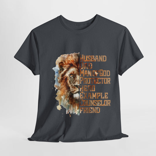 Husband, Father, Man of God Heavy Cotton Tee