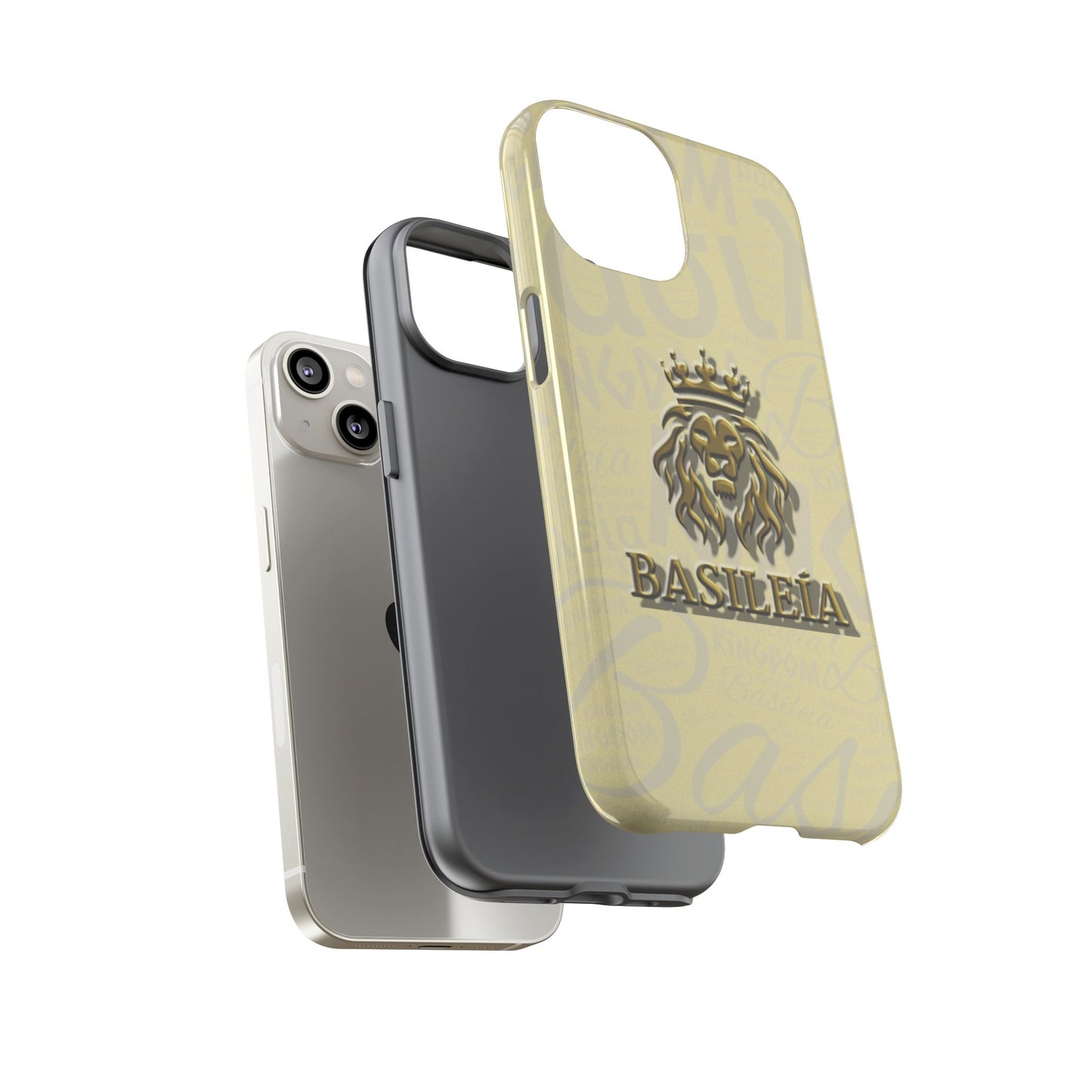 Kingdom of God "Basileia" Gold iPhone Tough Cases (including Pro, Plus, Pro Max, Mini, XR, XS series)