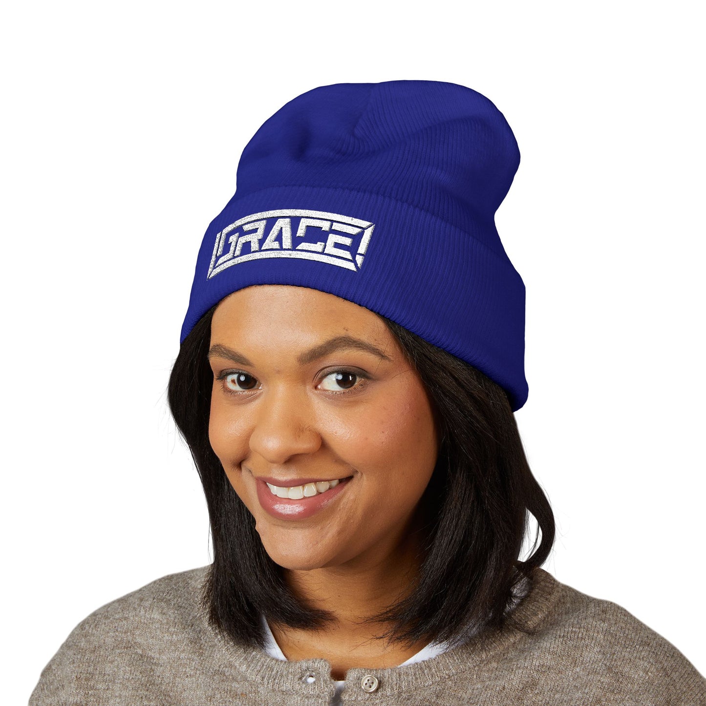 Grace Classic Cuffed Beanie (Embroidered)