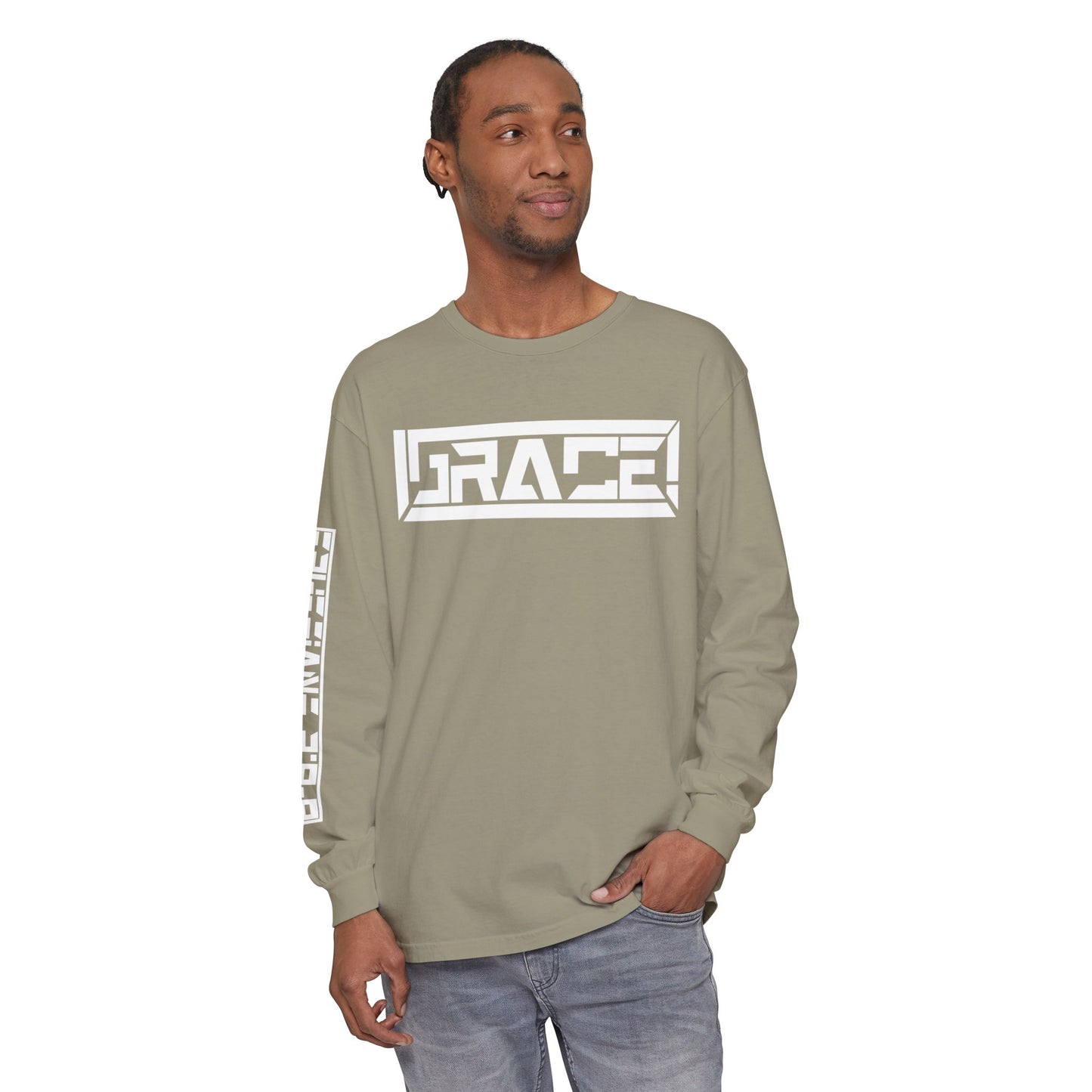 Grace (Ephesians 2:8-9) Garment-dyed Long Sleeve Tee