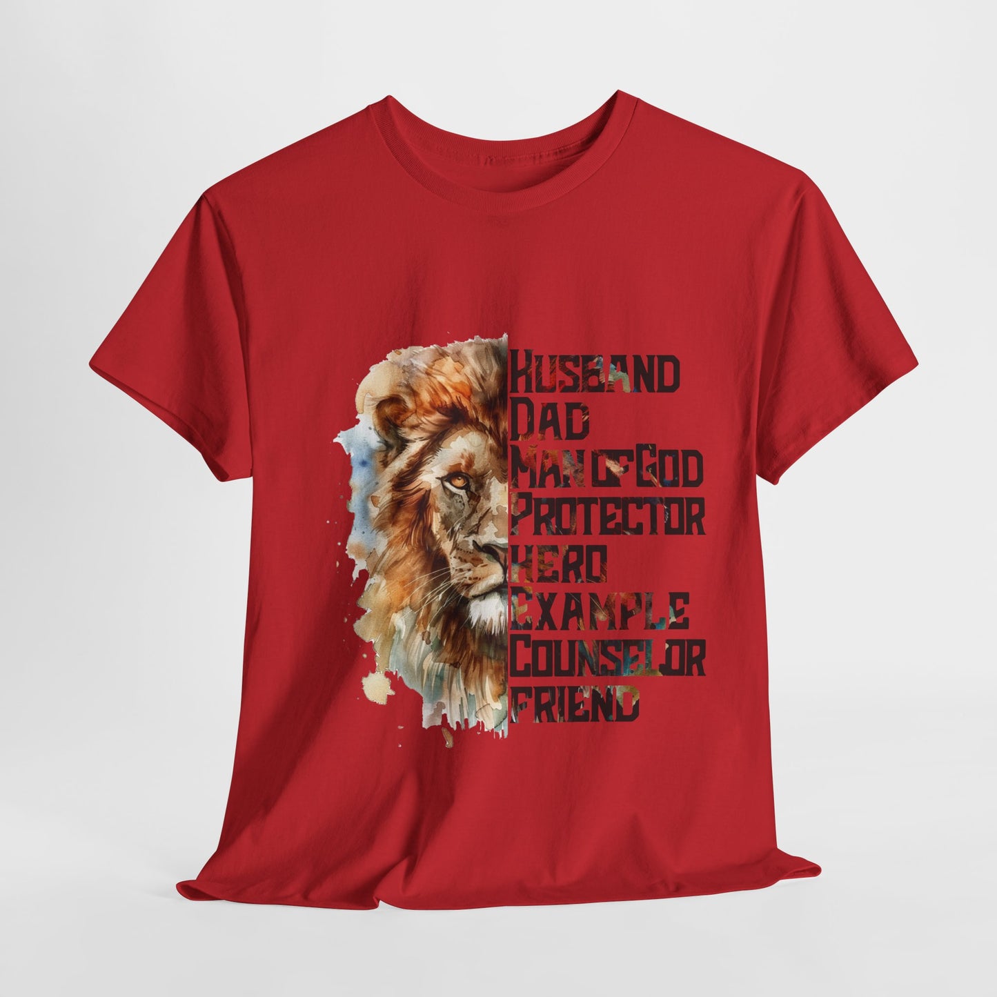 Husband, Father, Man of God Heavy Cotton Tee