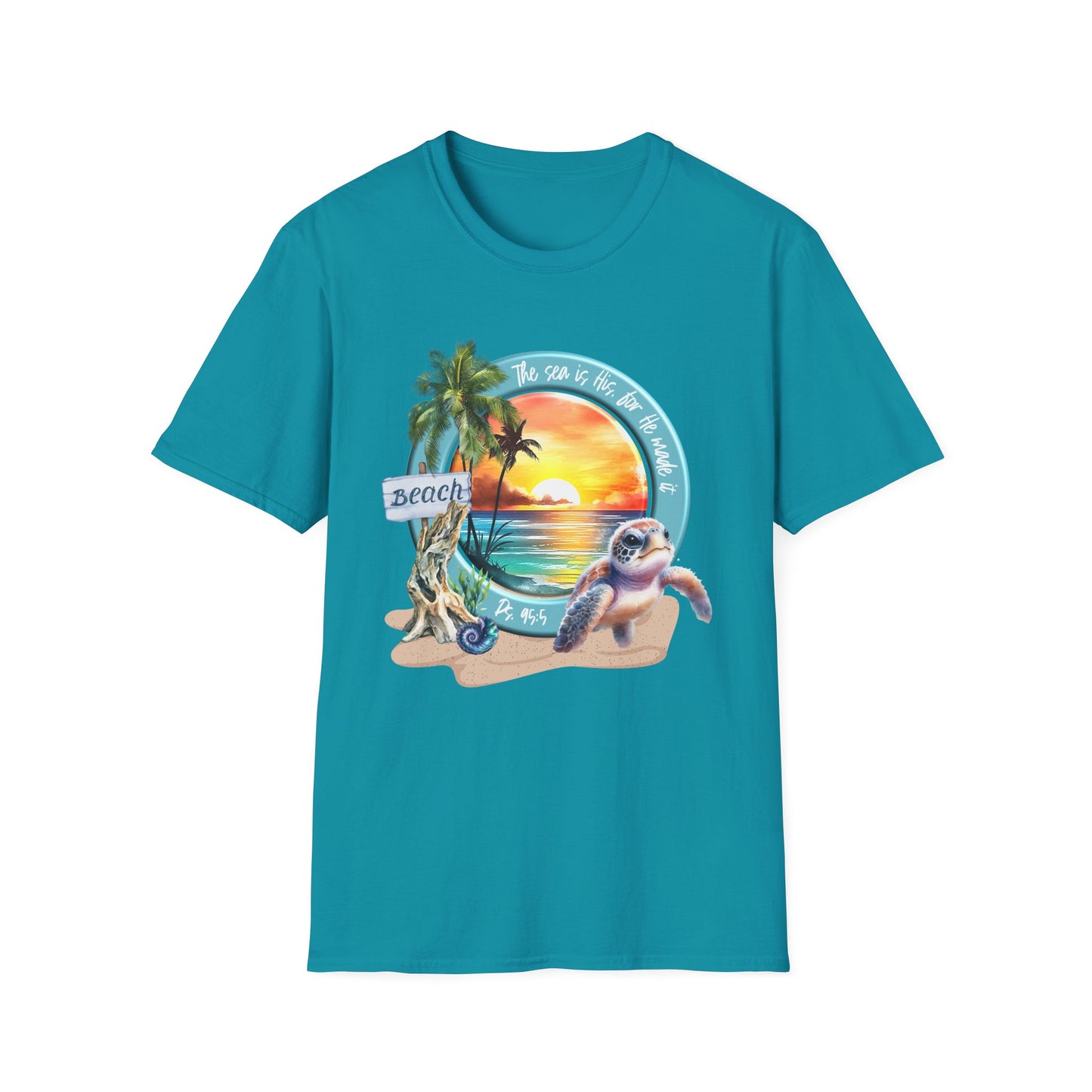 Psalm 95 Beach & Sea Softstyle T-Shirt