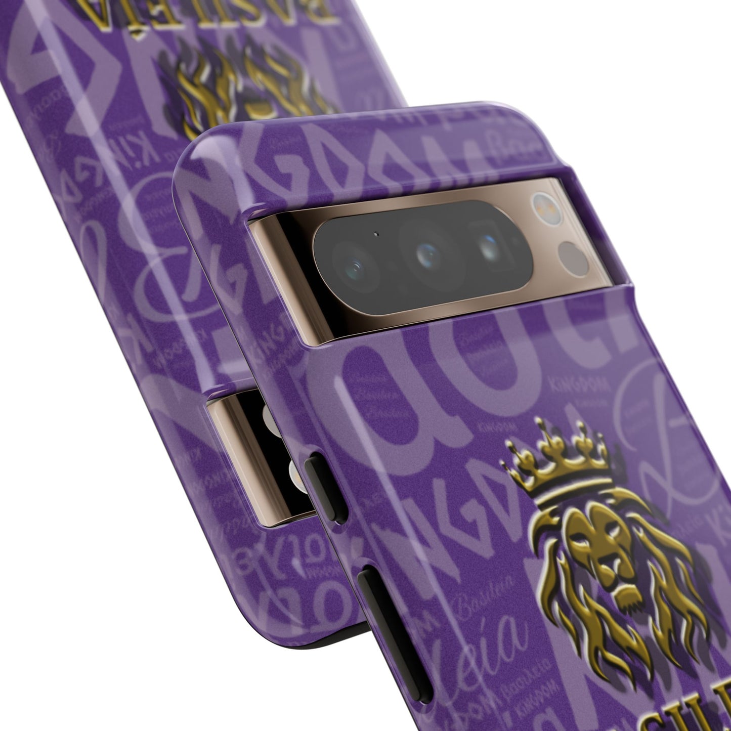 Kingdom of God "Basileía" Google Pixel Purple/Gold Tough Cases (Google Pixel 5, 5G, 6, 6 Pro, 7, 8 and 8 Pro)