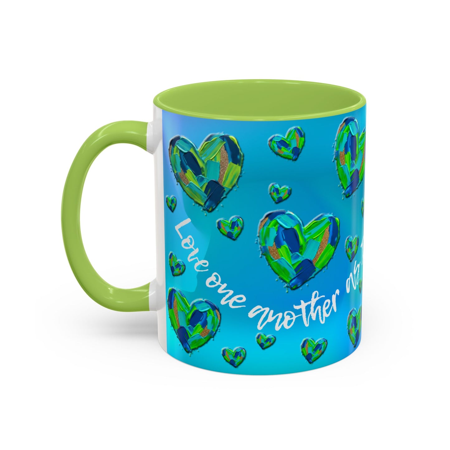 Blue Hearts/John 15:12 Coffee Mug (11, 15oz)