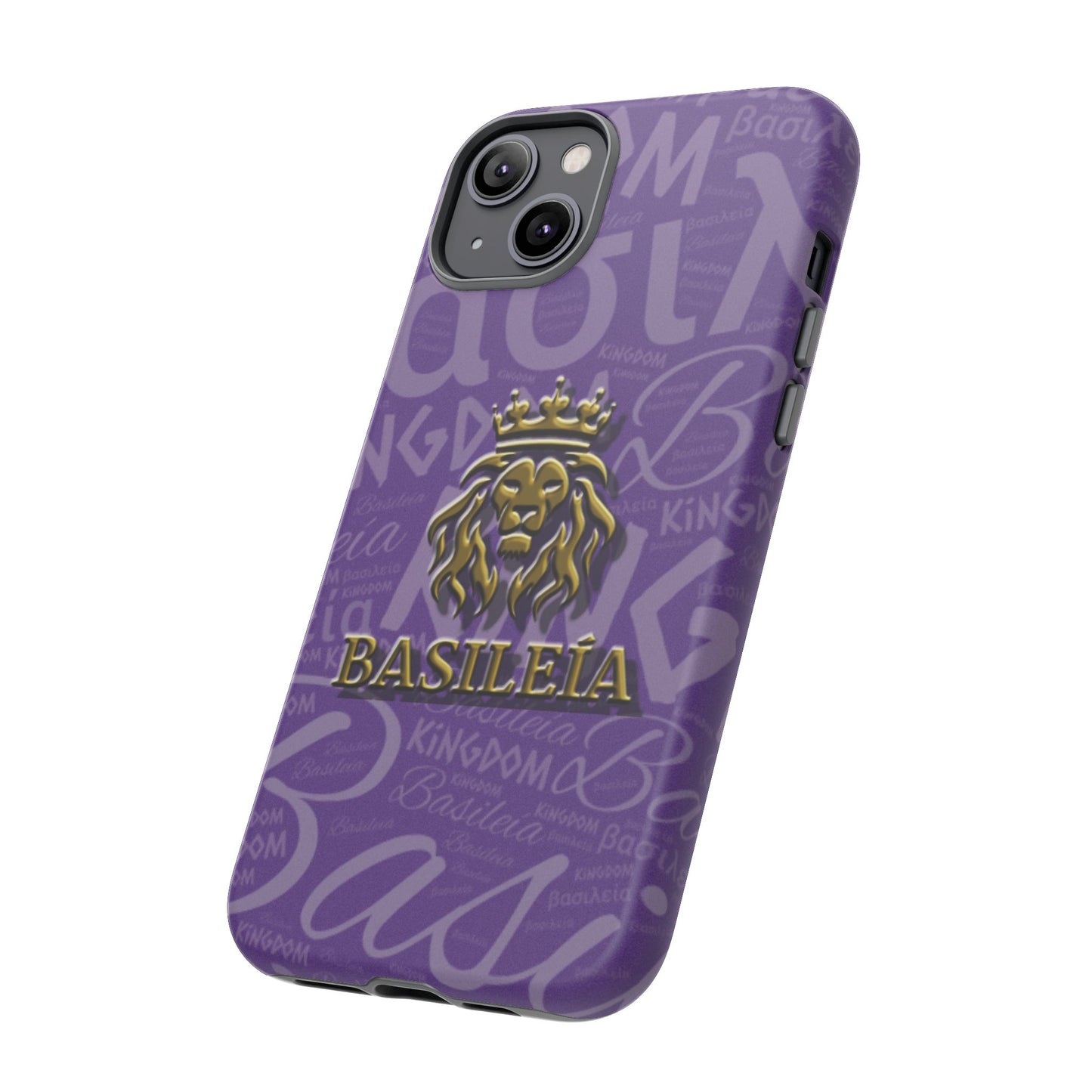 Kingdom of God "Basileía" iPhone Purple/Gold Tough Cases (including Pro, Plus, Pro Max, Mini, XR, XS series)