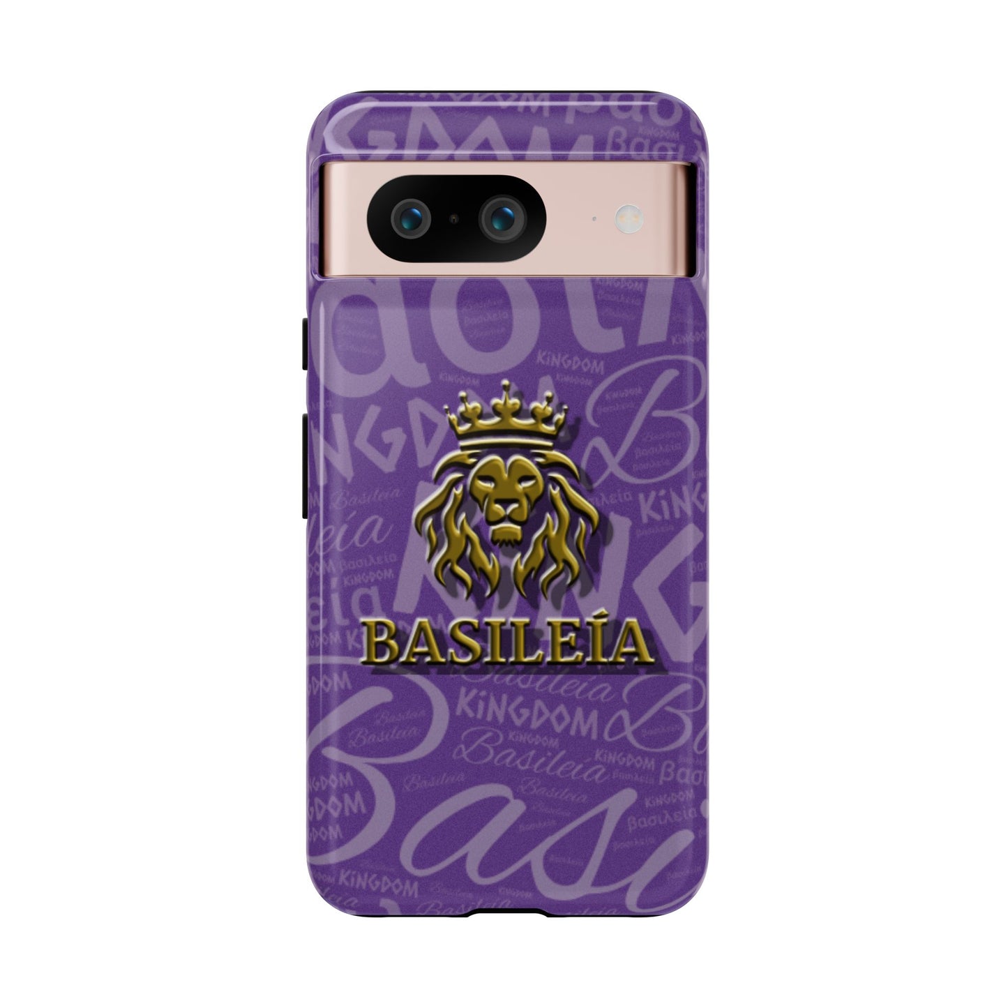 Kingdom of God "Basileía" Google Pixel Purple/Gold Tough Cases (Google Pixel 5, 5G, 6, 6 Pro, 7, 8 and 8 Pro)