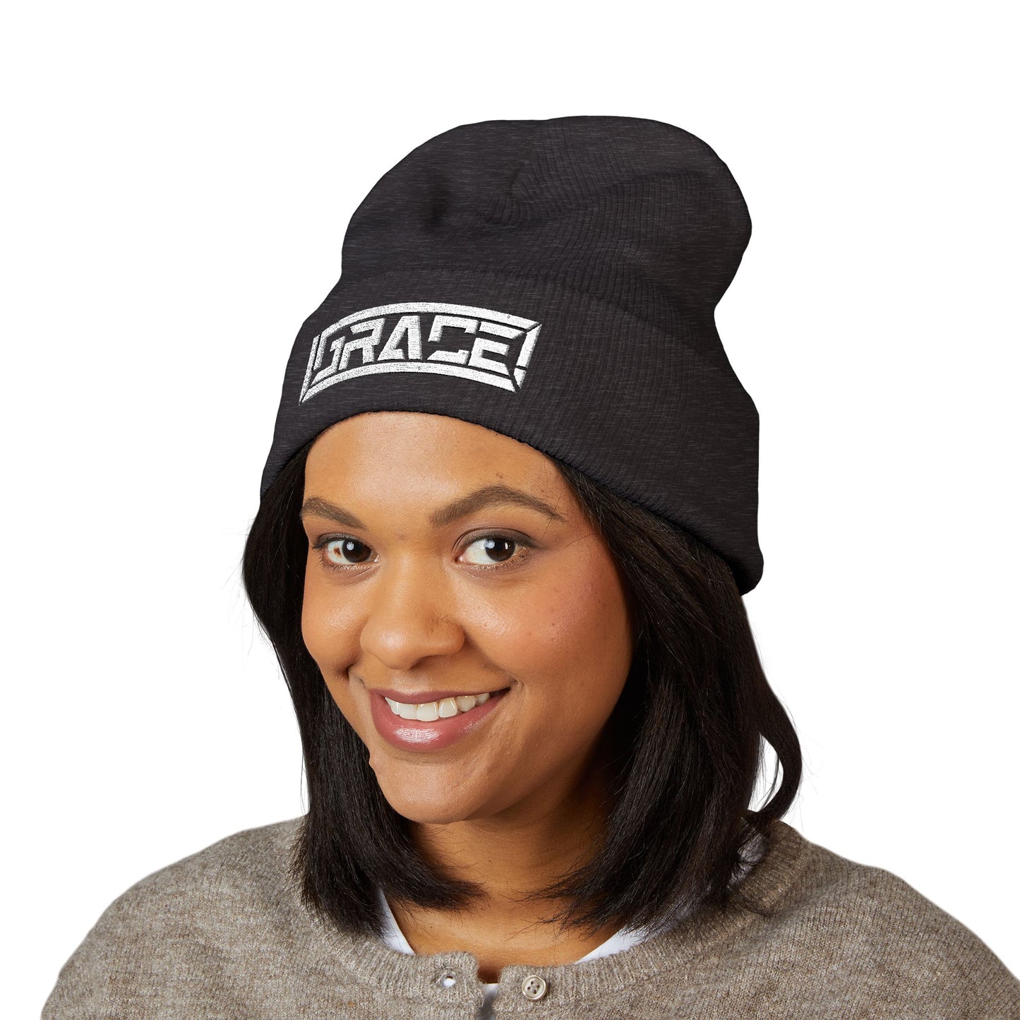 Grace Classic Cuffed Beanie (Embroidered)
