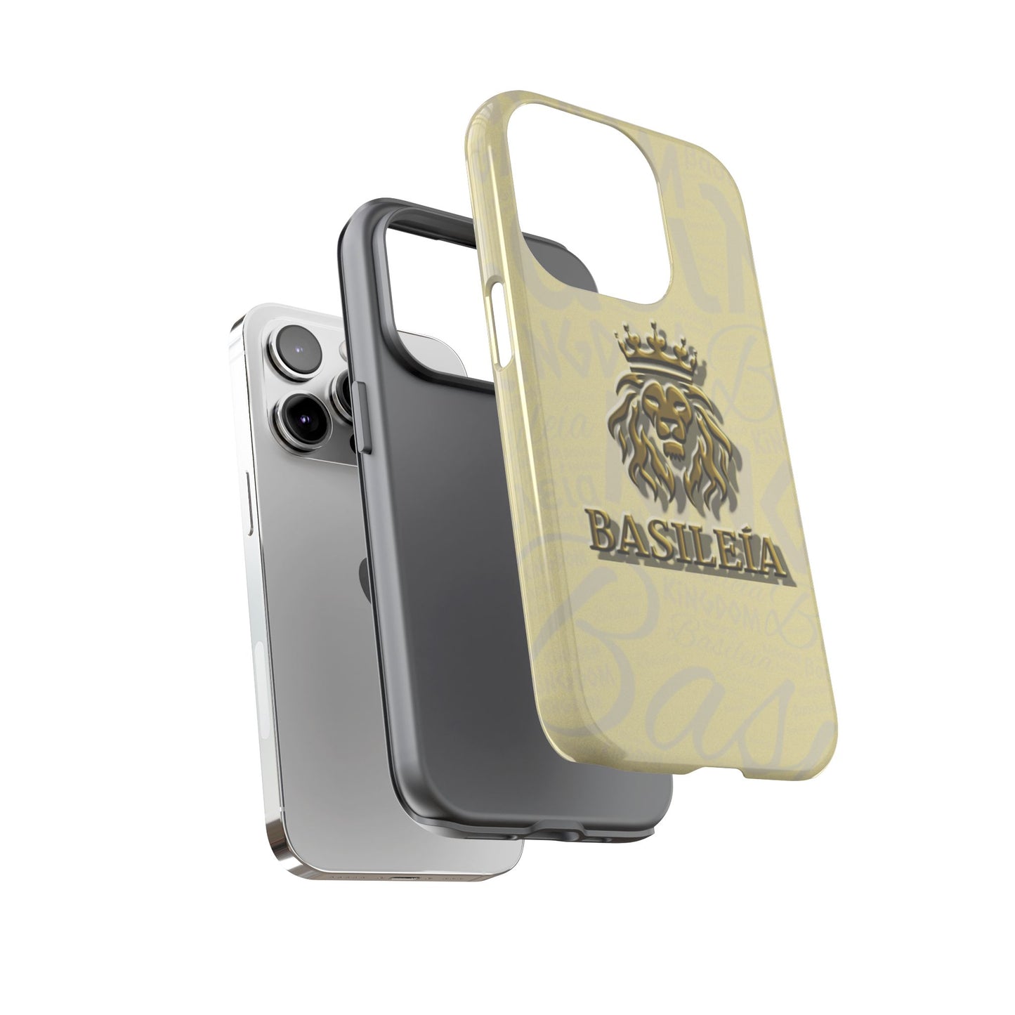 Kingdom of God "Basileia" Gold iPhone Tough Cases (including Pro, Plus, Pro Max, Mini, XR, XS series)