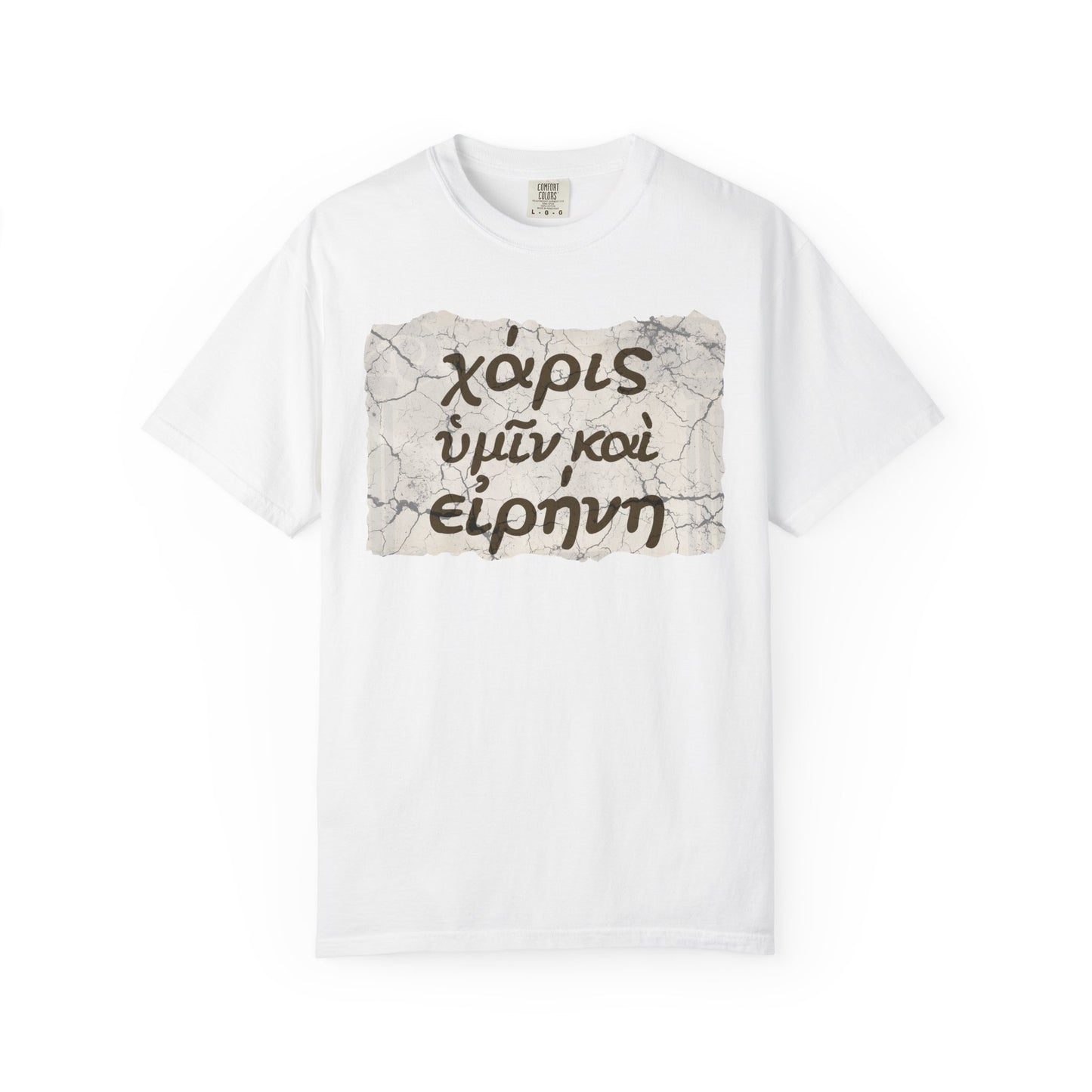 Grace and Peace to You (Biblical Greek) Garment-Dyed T-shirt