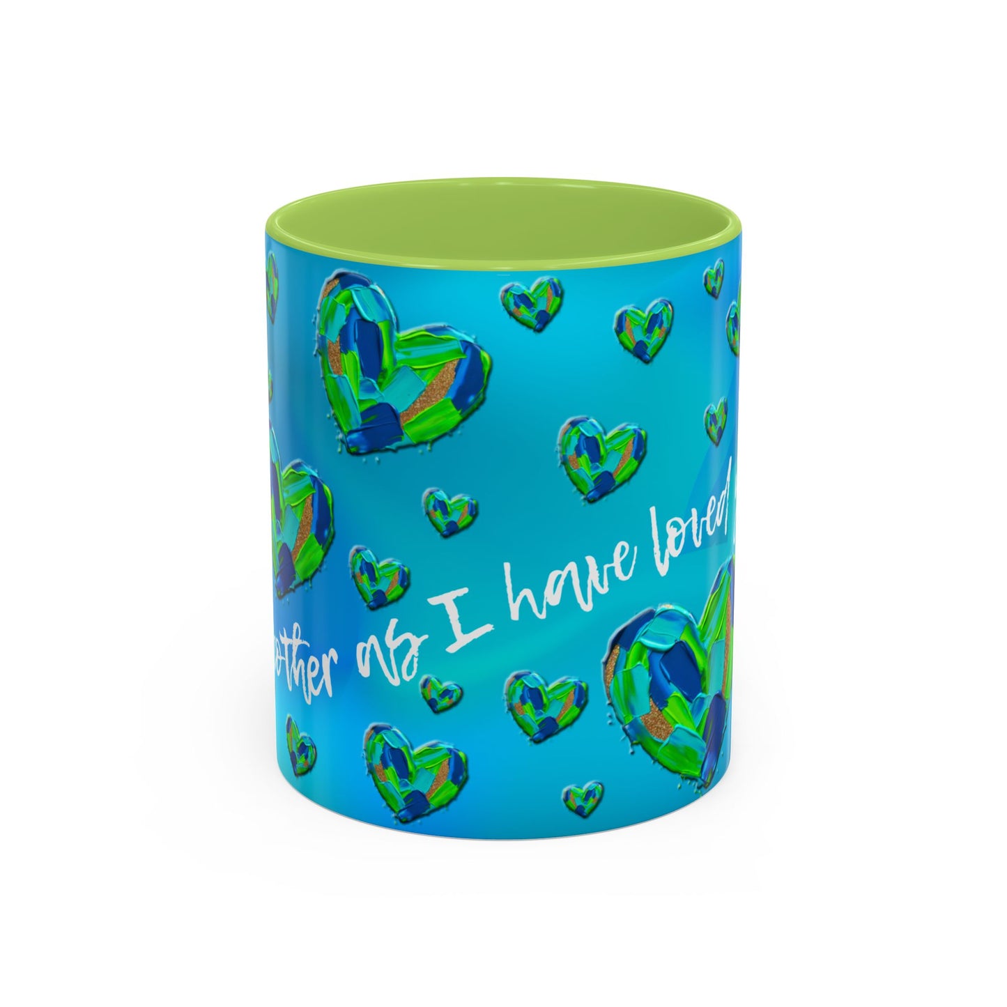 Blue Hearts/John 15:12 Coffee Mug (11, 15oz)