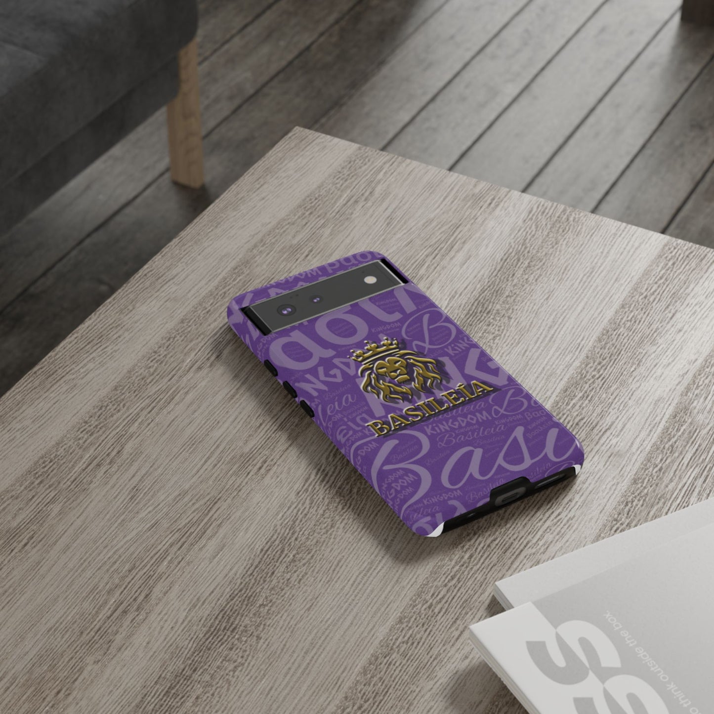 Kingdom of God "Basileía" Google Pixel Purple/Gold Tough Cases (Google Pixel 5, 5G, 6, 6 Pro, 7, 8 and 8 Pro)