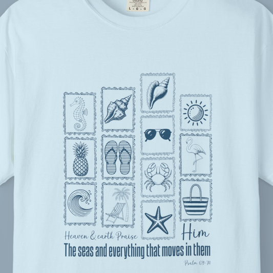 The Seas Praise Him (Psalm 69:34) T-shirt