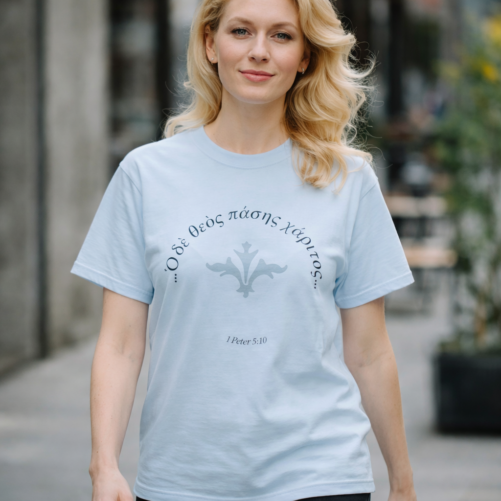 The God of All Grace (1 Peter 5:10/Greek)  Garment-Dyed T-shirt