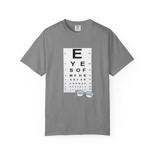 Eyes Open Eye Chart Unisex Garment-Dyed T-shirt