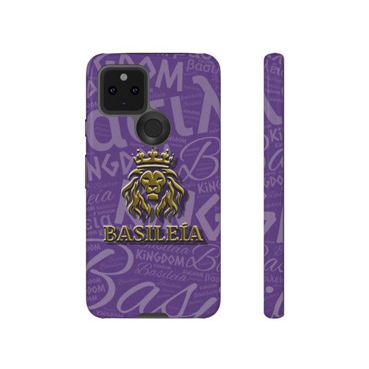 Kingdom of God "Basileía" Google Pixel Purple/Gold Tough Cases (Google Pixel 5, 5G, 6, 6 Pro, 7, 8 and 8 Pro)