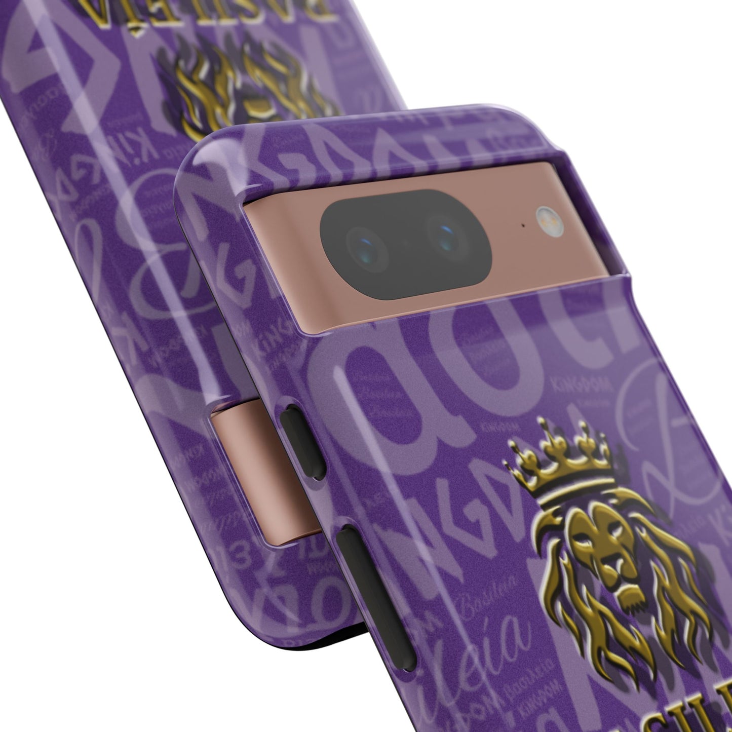Kingdom of God "Basileía" Google Pixel Purple/Gold Tough Cases (Google Pixel 5, 5G, 6, 6 Pro, 7, 8 and 8 Pro)