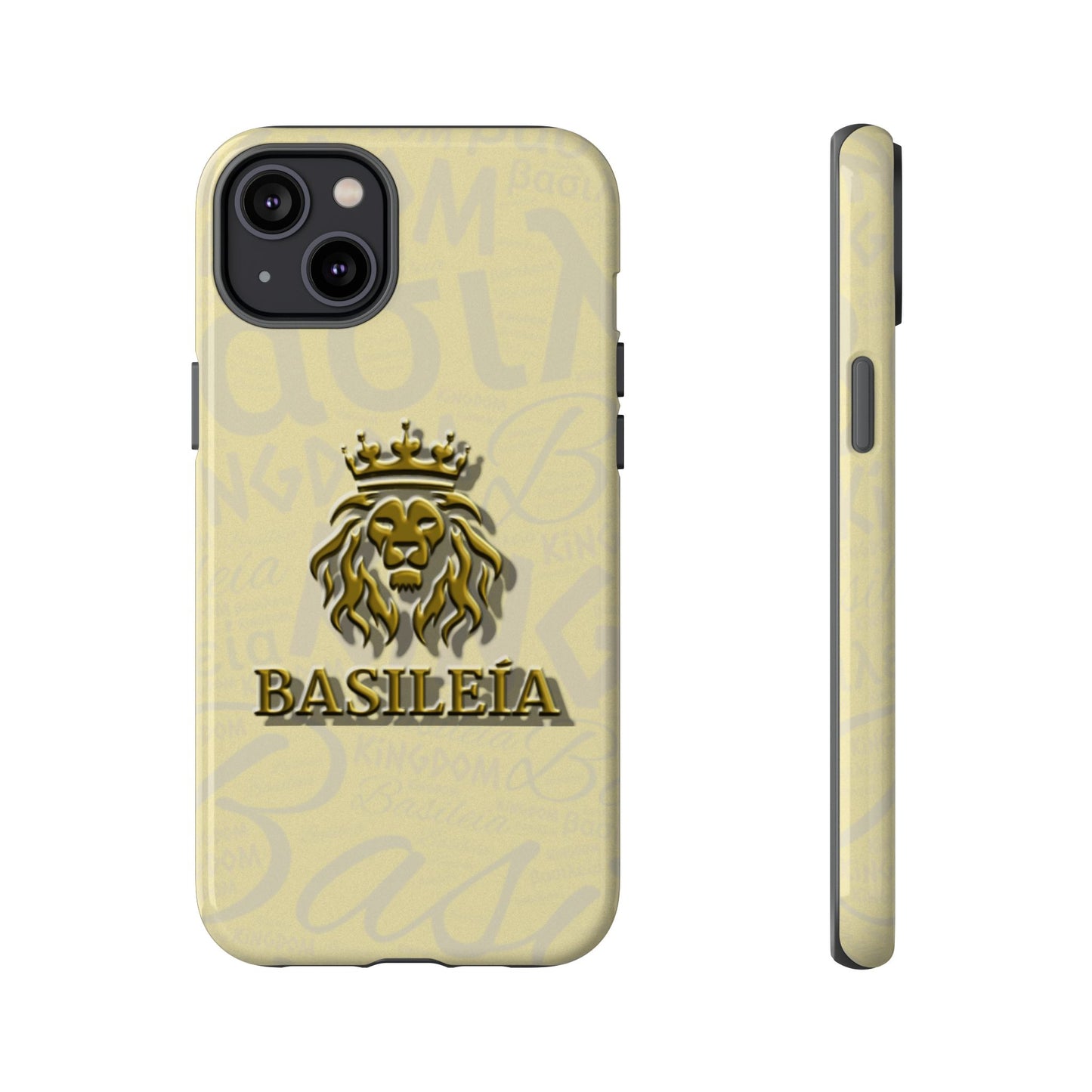 Kingdom of God "Basileia" Gold iPhone Tough Cases (including Pro, Plus, Pro Max, Mini, XR, XS series)