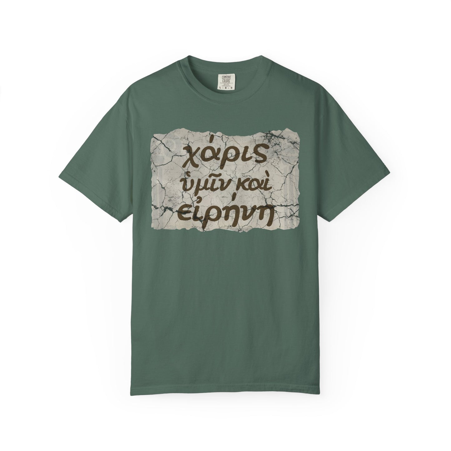 Grace and Peace to You (Biblical Greek) Garment-Dyed T-shirt