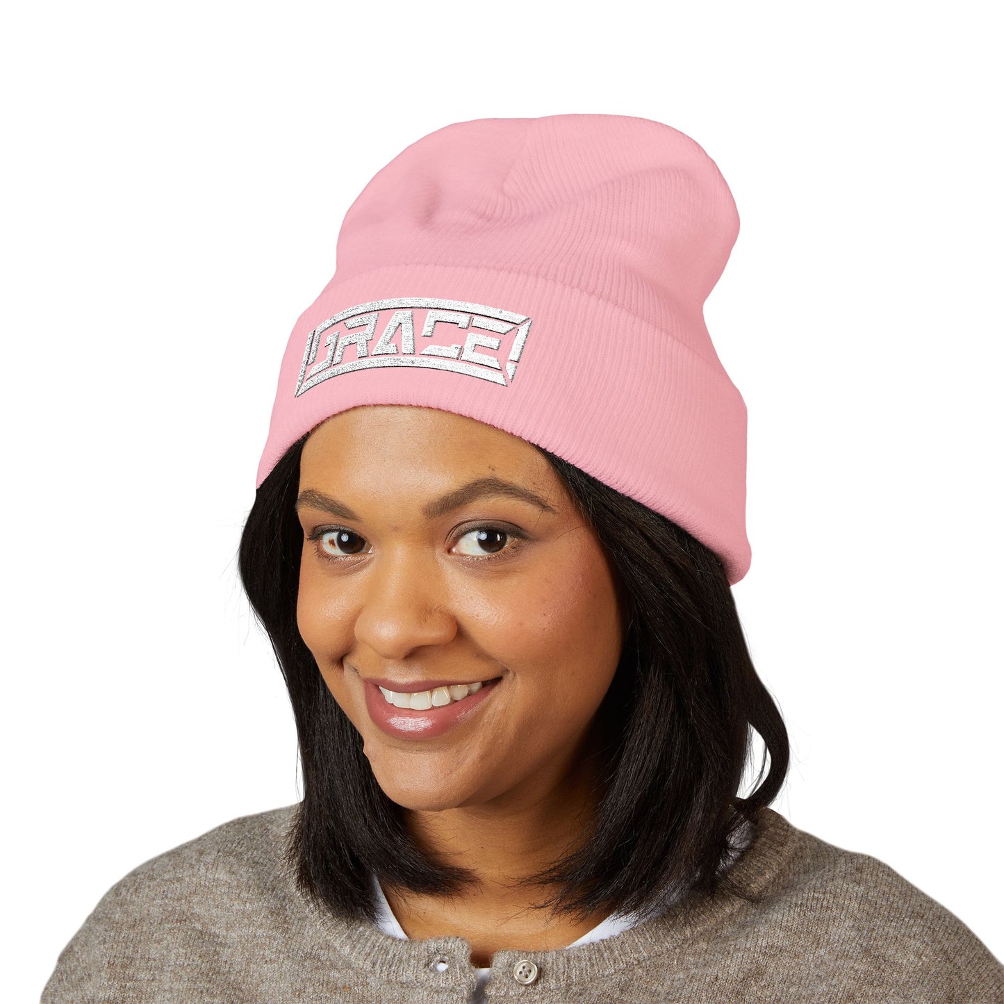 Grace Classic Cuffed Beanie (Embroidered)