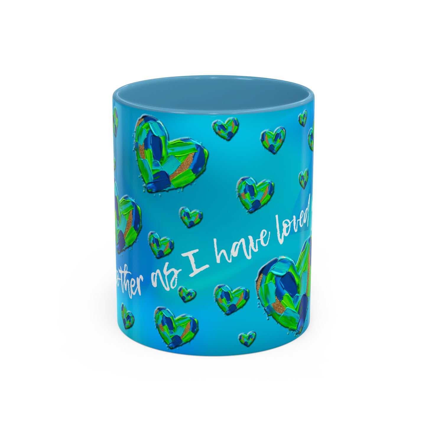 Blue Hearts/John 15:12 Coffee Mug (11, 15oz)
