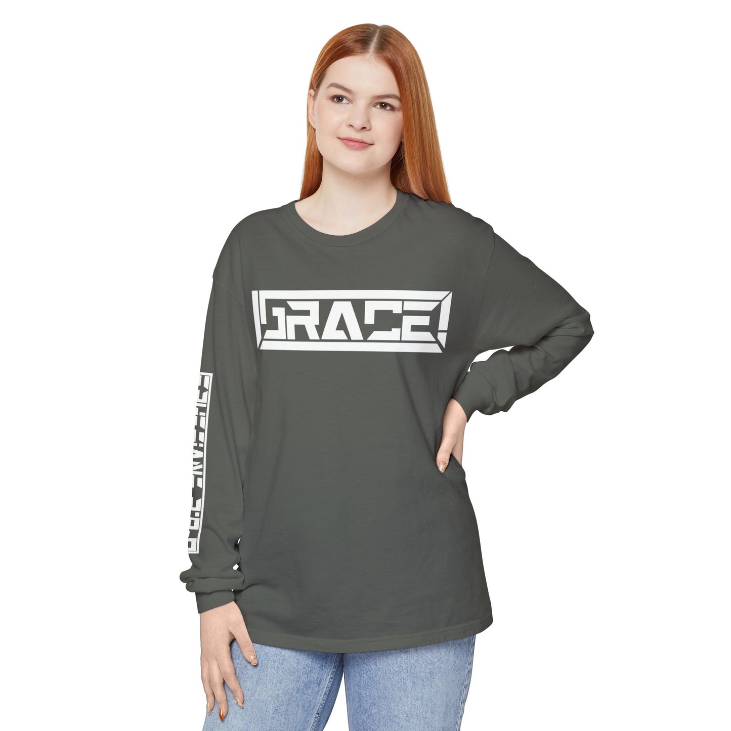 Grace (Ephesians 2:8-9) Garment-dyed Long Sleeve Tee