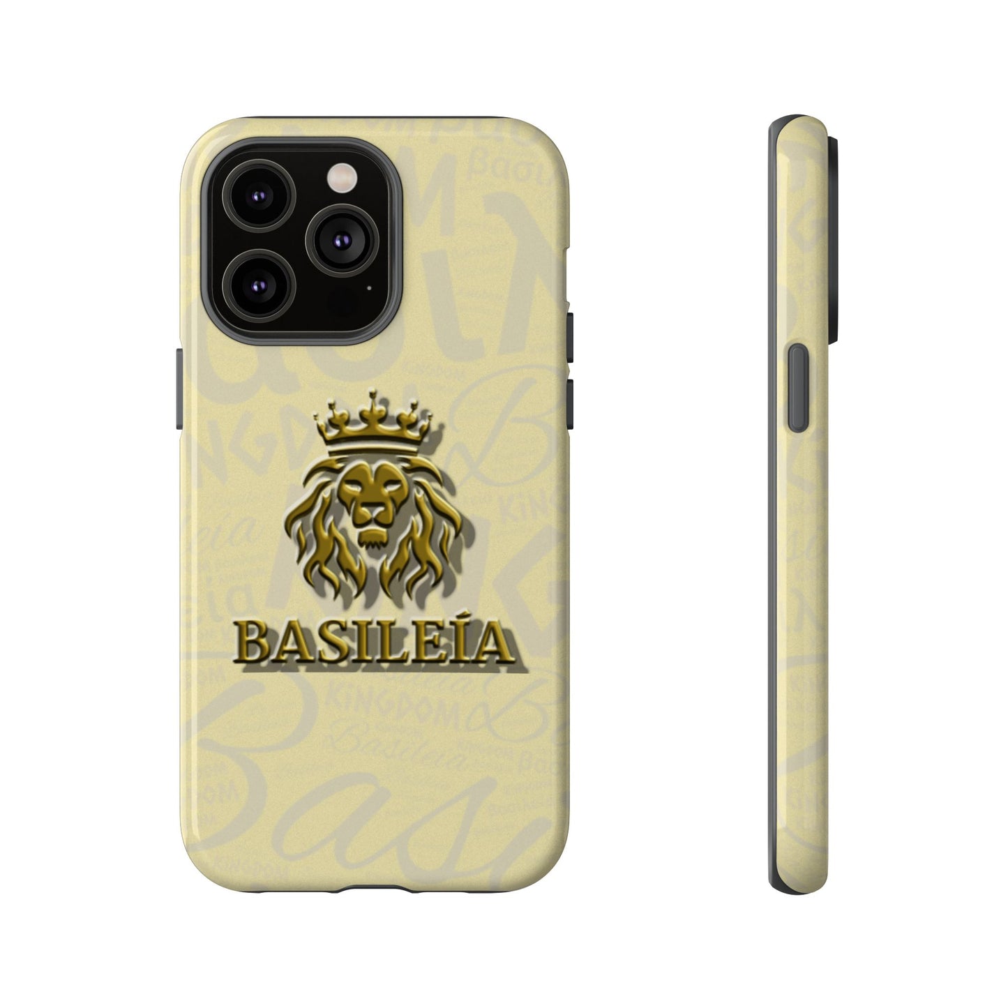 Kingdom of God "Basileia" Gold iPhone Tough Cases (including Pro, Plus, Pro Max, Mini, XR, XS series)