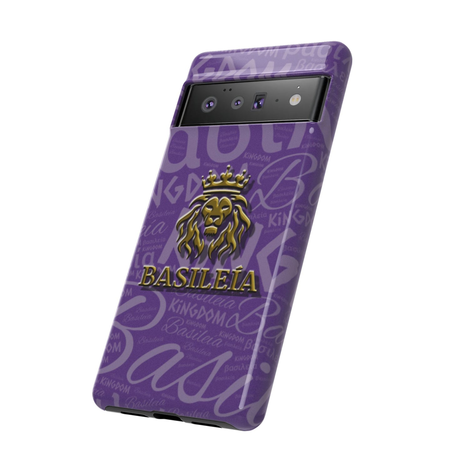 Kingdom of God "Basileía" Google Pixel Purple/Gold Tough Cases (Google Pixel 5, 5G, 6, 6 Pro, 7, 8 and 8 Pro)