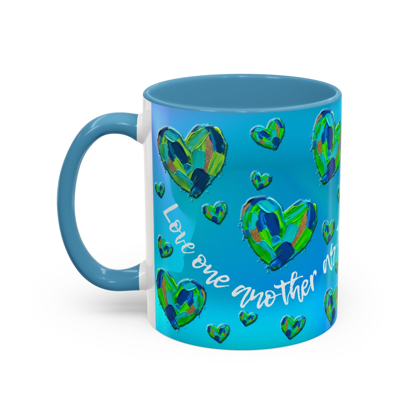 Blue Hearts/John 15:12 Coffee Mug (11, 15oz)