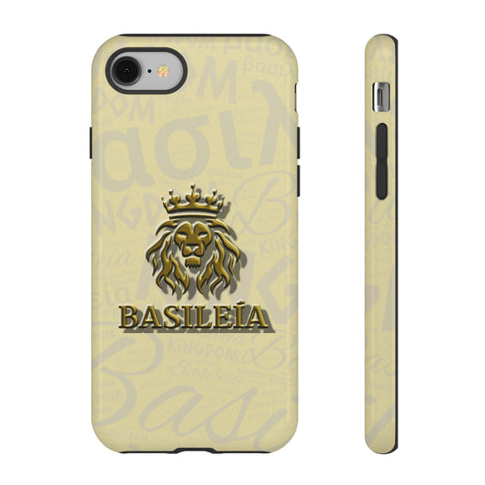 Kingdom of God "Basileia" Gold iPhone Tough Cases (including Pro, Plus, Pro Max, Mini, XR, XS series)