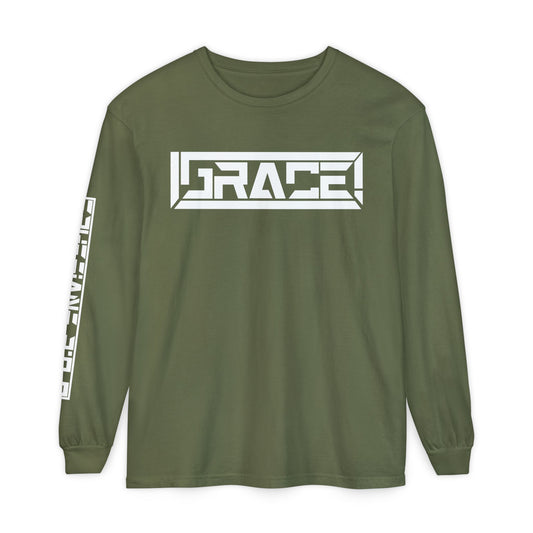 Grace (Ephesians 2:8-9) Garment-dyed Long Sleeve Tee