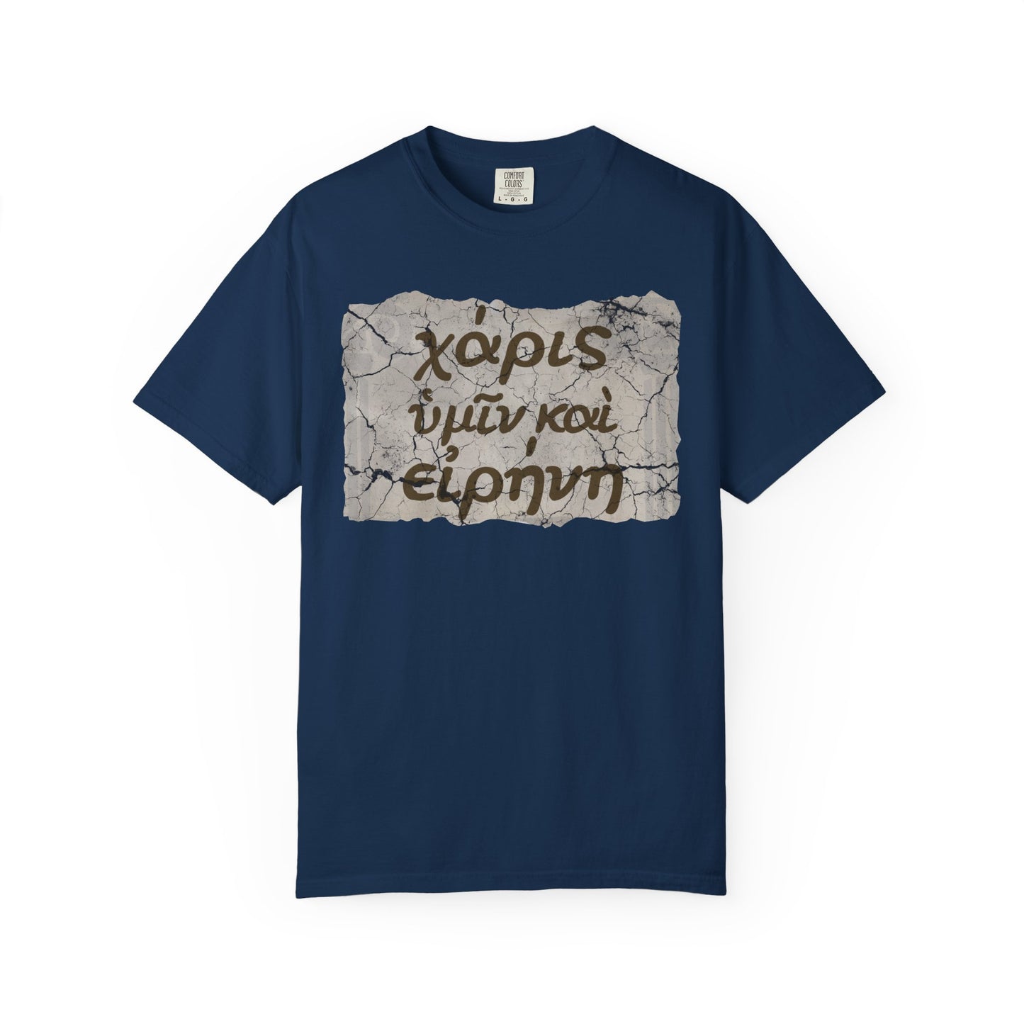 Grace and Peace to You (Biblical Greek) Garment-Dyed T-shirt