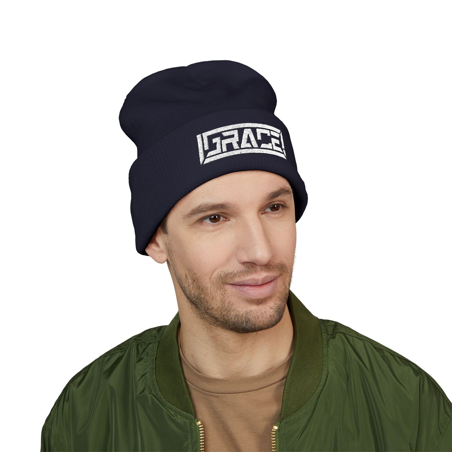 Grace Classic Cuffed Beanie (Embroidered)
