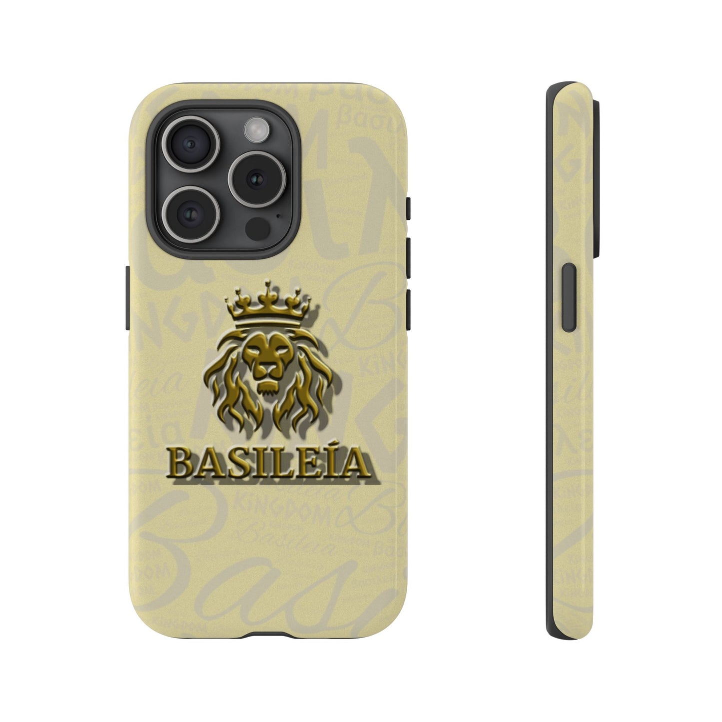 Kingdom of God "Basileia" Gold iPhone Tough Cases (including Pro, Plus, Pro Max, Mini, XR, XS series)