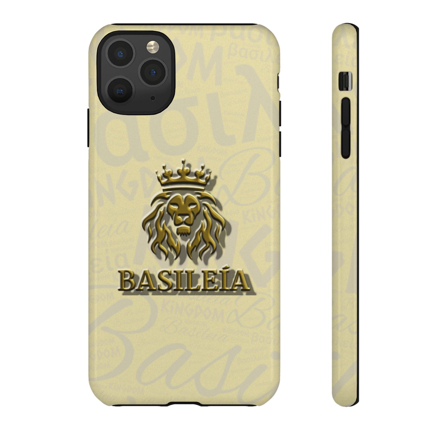 Kingdom of God "Basileia" Gold iPhone Tough Cases (including Pro, Plus, Pro Max, Mini, XR, XS series)